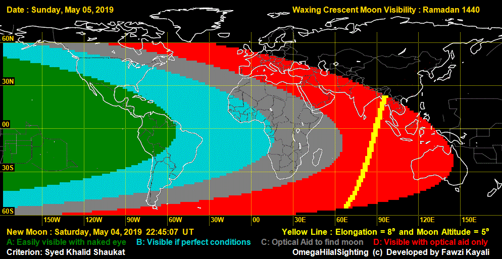 Moonsighting for Ramadan 1440