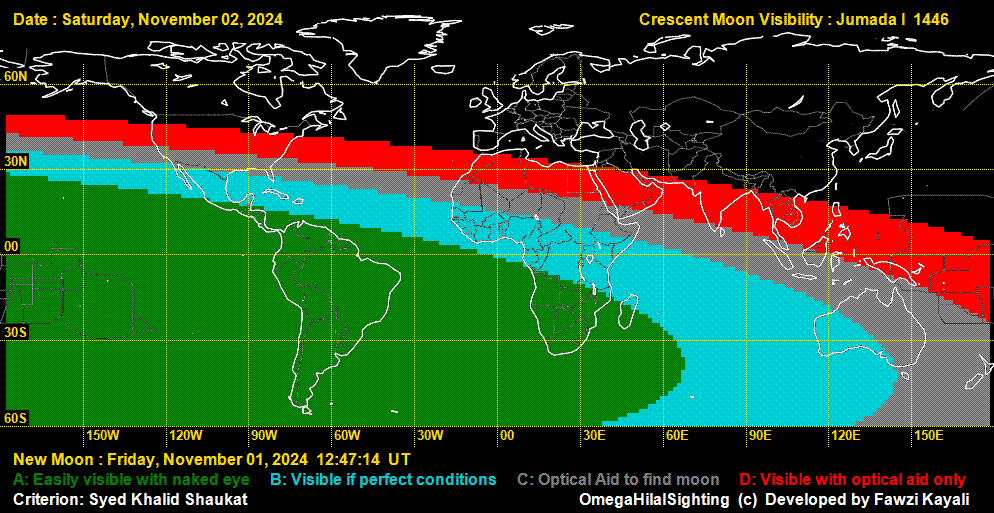 Moonsighting for JumadaalOola 1446