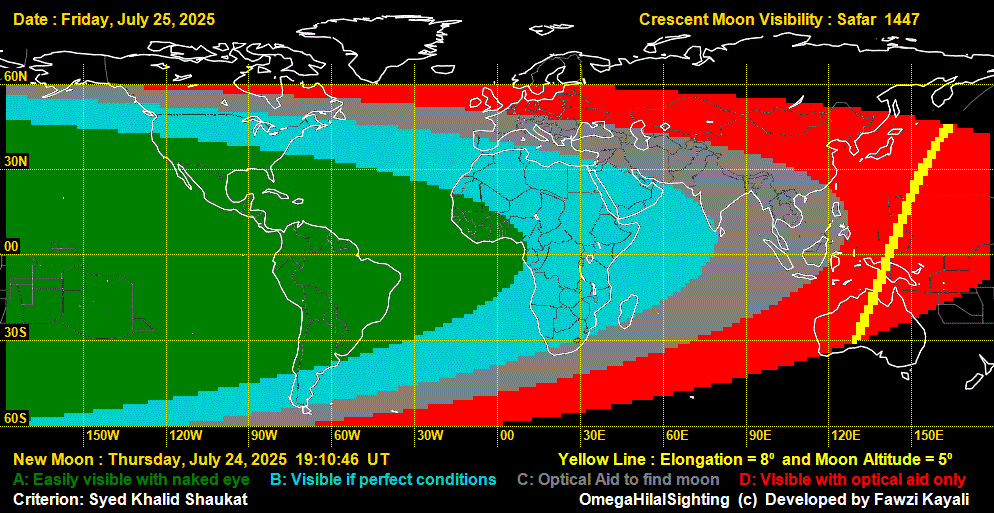 Moonsighting for Safar 1447