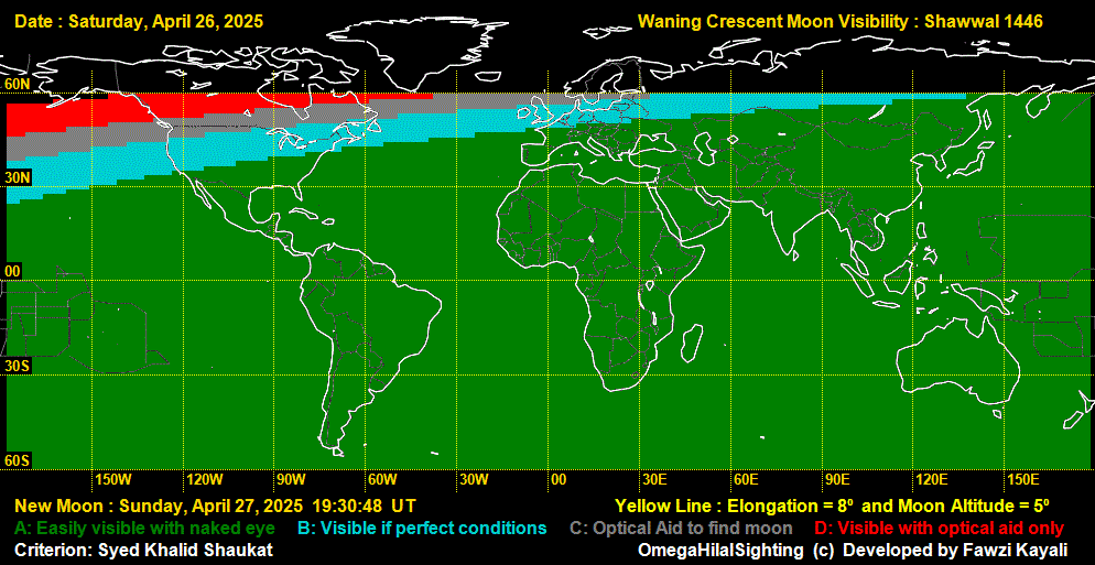 Moonsighting for DhulQi'dah 1446