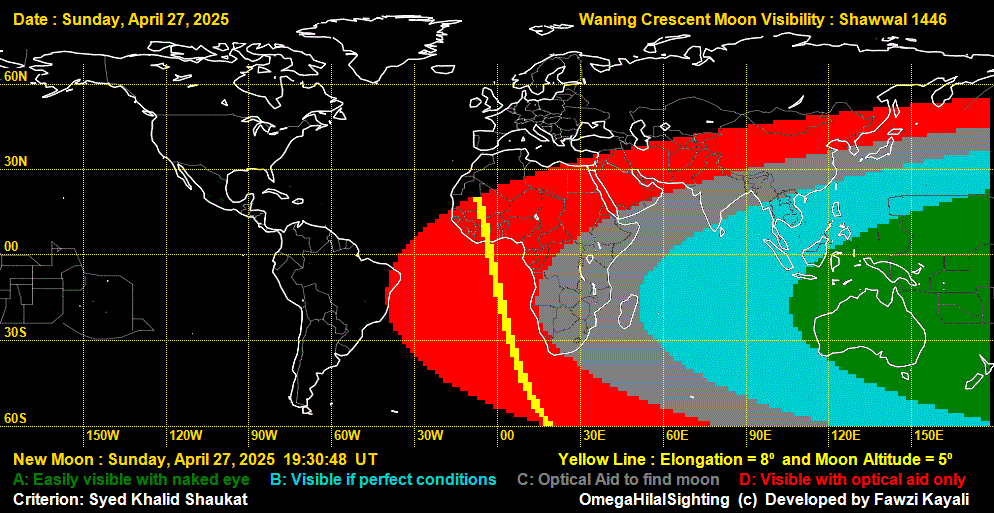 Moonsighting for DhulQi'dah 1446